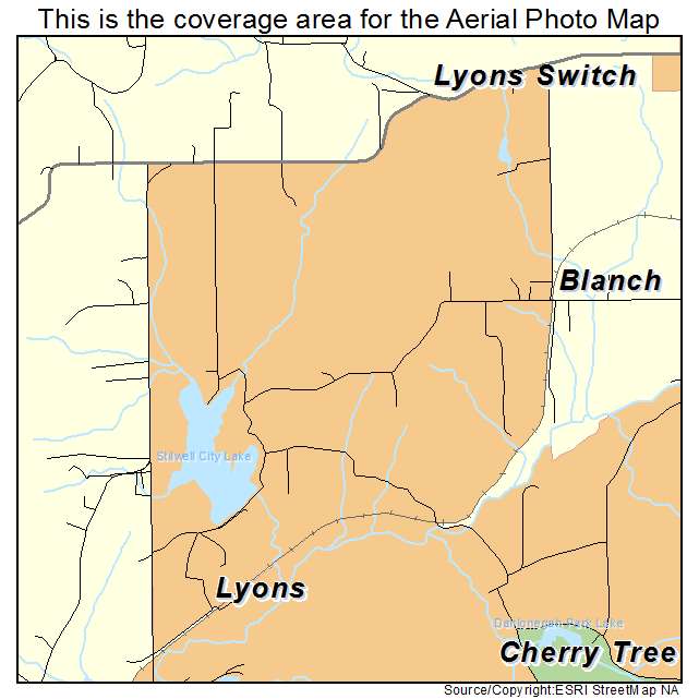 Lyons Switch, OK location map 