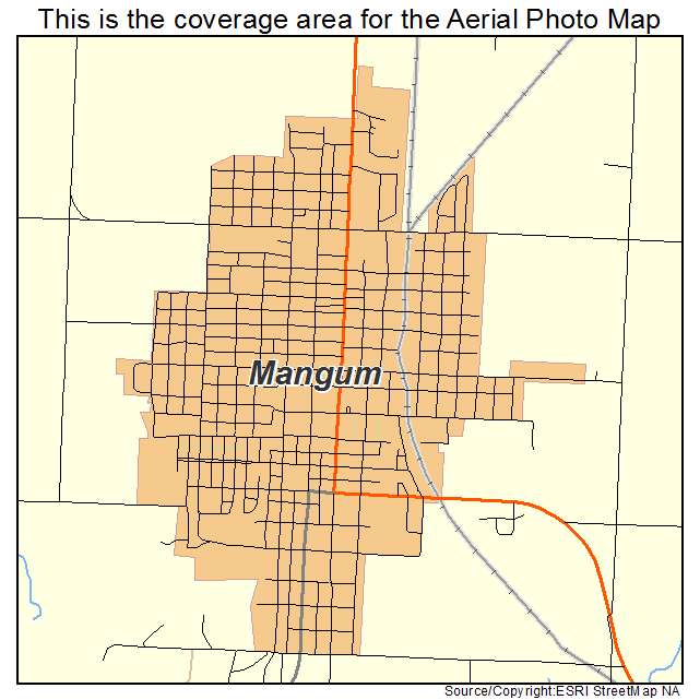 Mangum, OK location map 