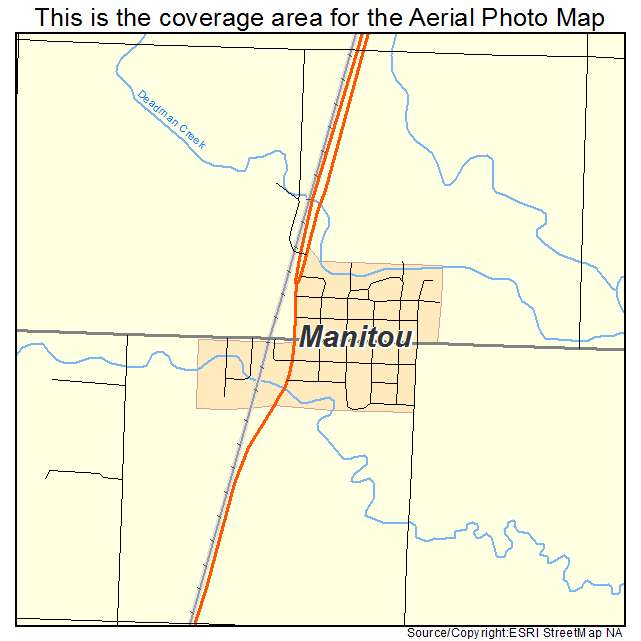 Manitou, OK location map 