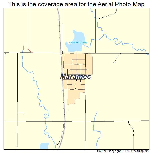 Maramec, OK location map 