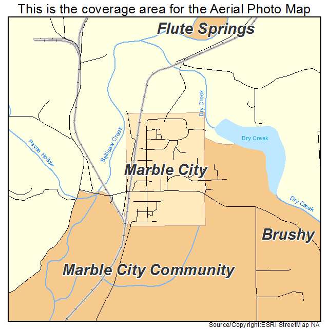 Marble City, OK location map 