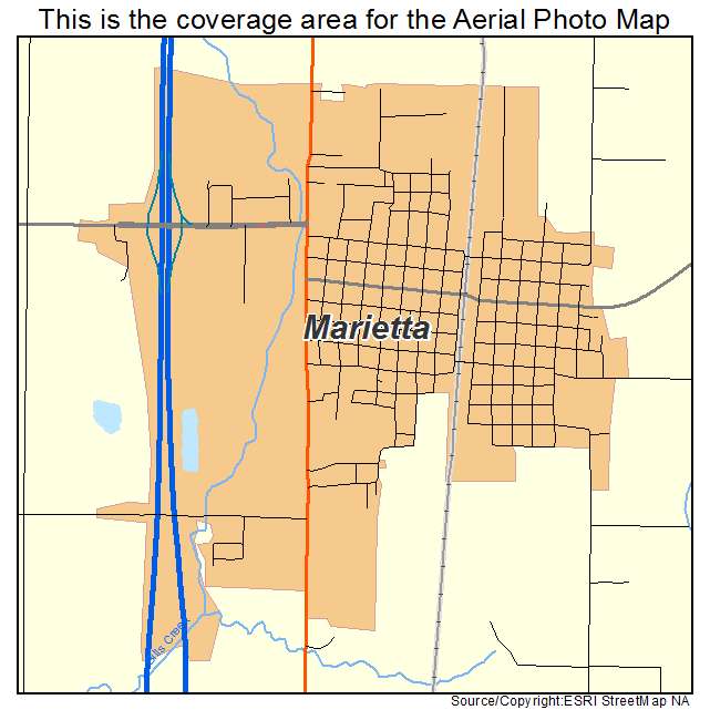Marietta, OK location map 
