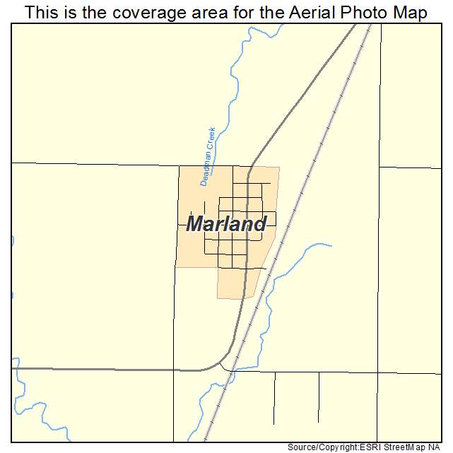 Marland, OK location map 
