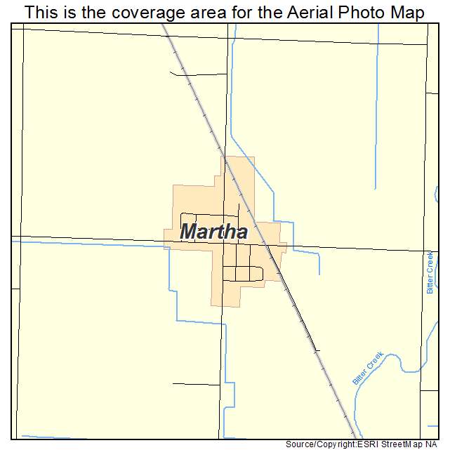 Martha, OK location map 