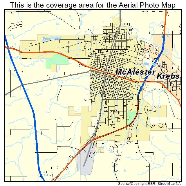 McAlester, OK location map 
