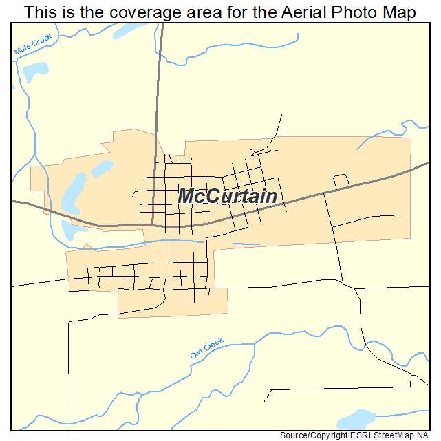 McCurtain, OK location map 
