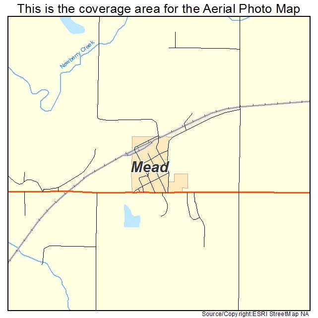 Mead, OK location map 