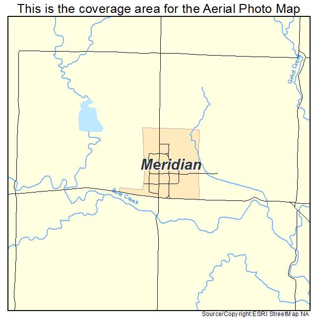 Meridian, OK location map 