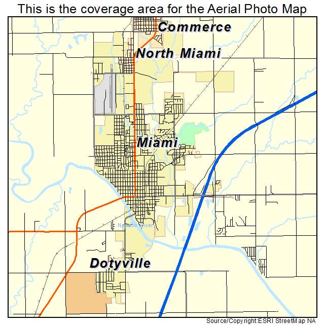 Miami, OK location map 