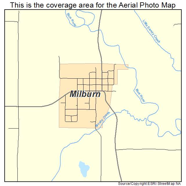 Milburn, OK location map 