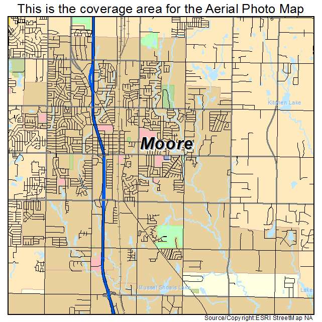 Moore, OK location map 