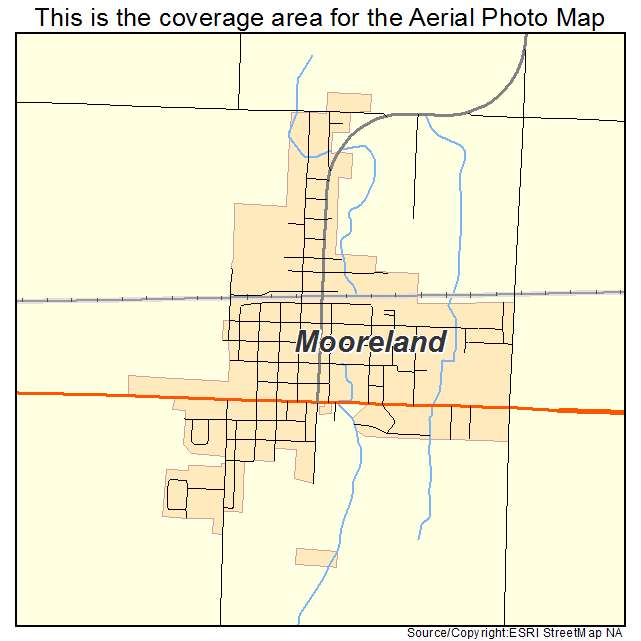 Mooreland, OK location map 