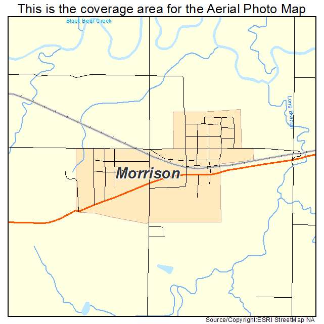 Morrison, OK location map 
