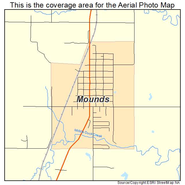 Mounds, OK location map 