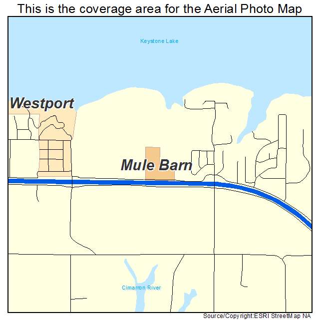 Mule Barn, OK location map 