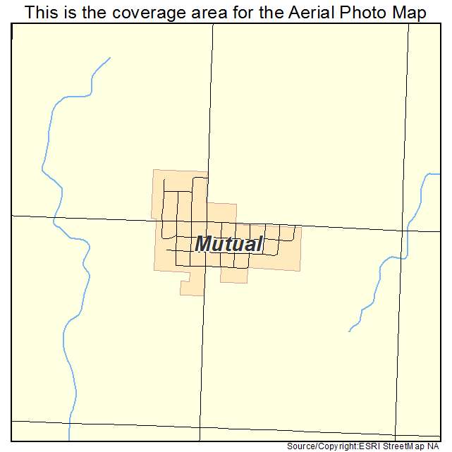 Mutual, OK location map 