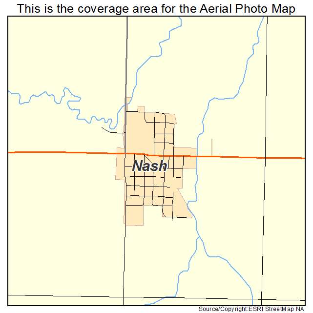 Nash, OK location map 