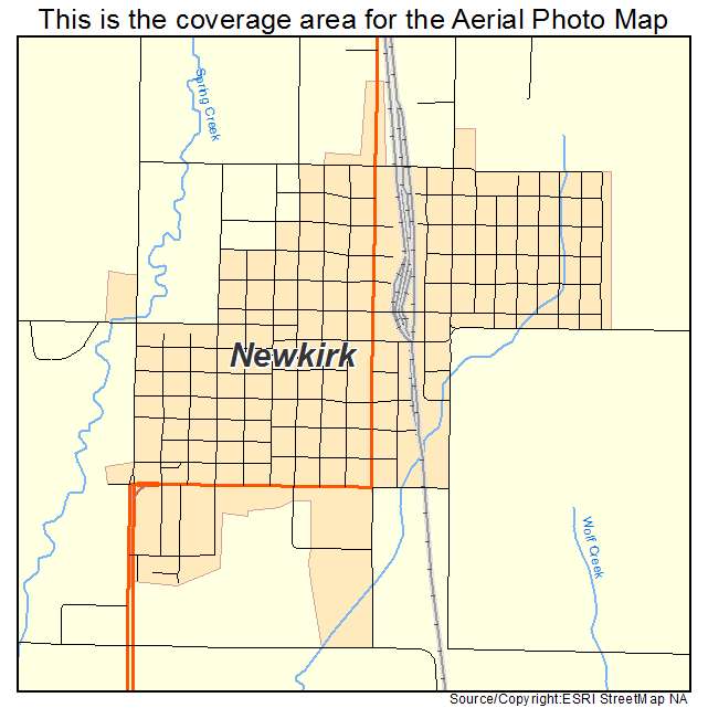 Newkirk, OK location map 