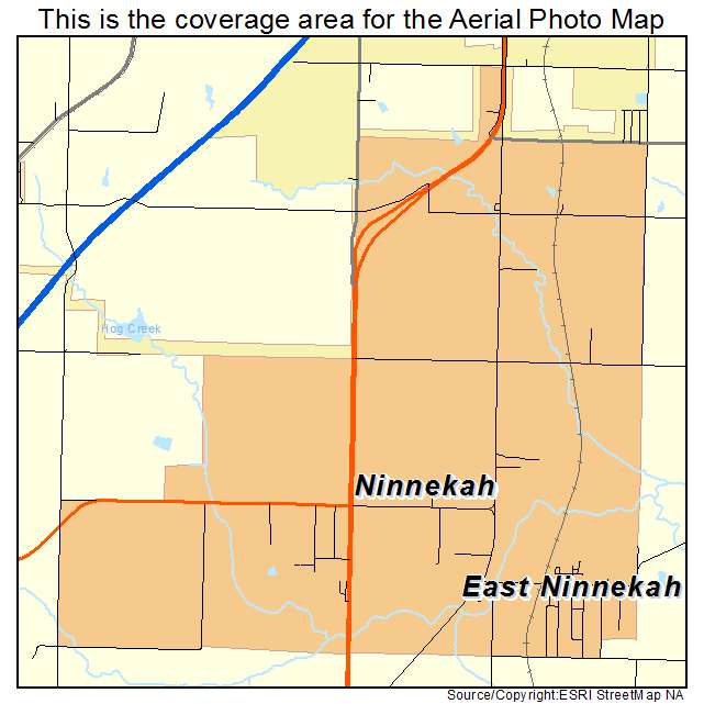 Ninnekah, OK location map 