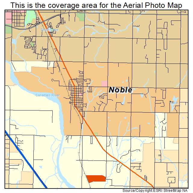Noble, OK location map 
