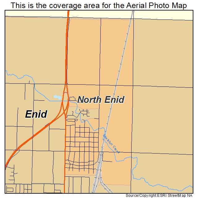 North Enid, OK location map 
