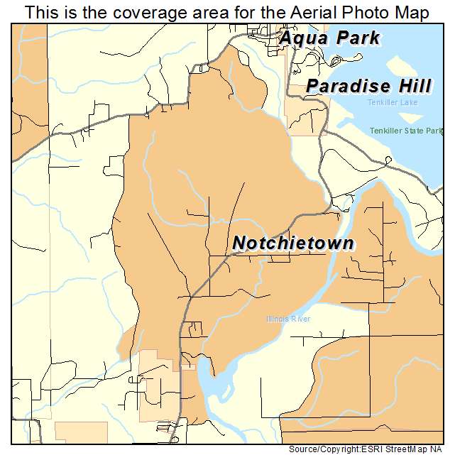 Notchietown, OK location map 