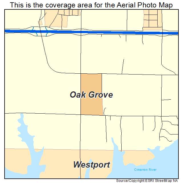 Oak Grove, OK location map 
