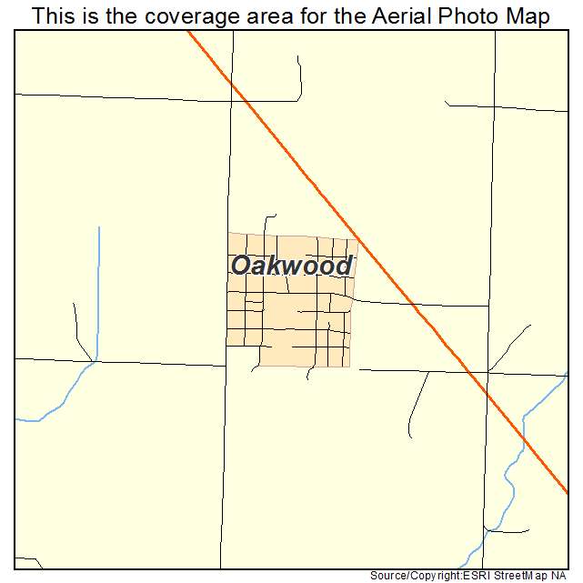 Oakwood, OK location map 