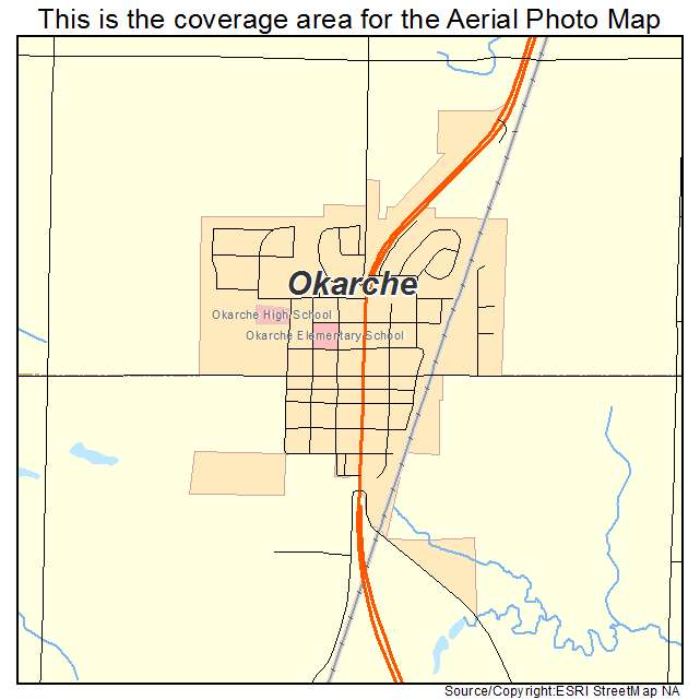 Okarche, OK location map 