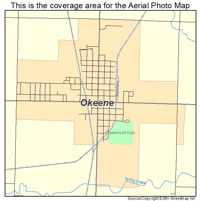 Okeene, OK location map 