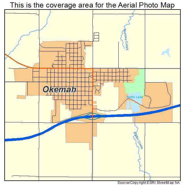 Okemah, OK location map 