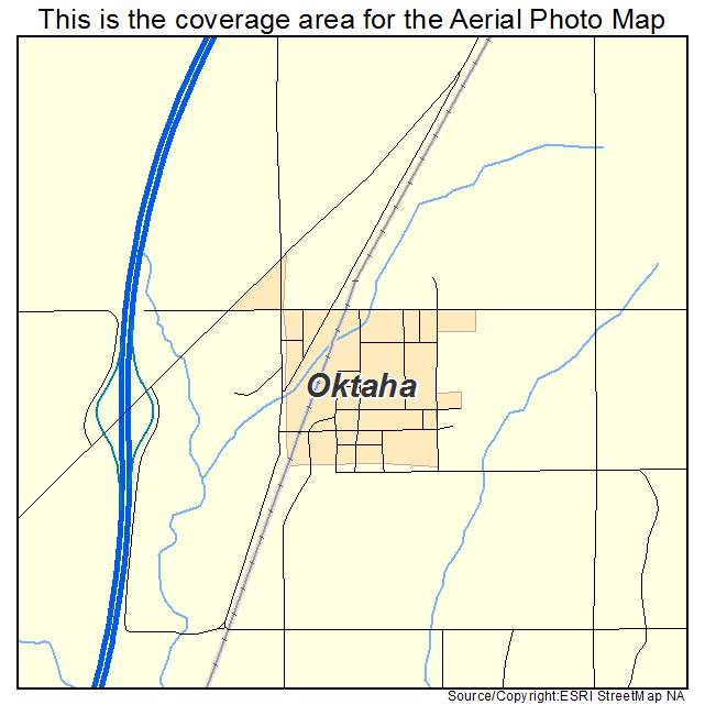 Oktaha, OK location map 