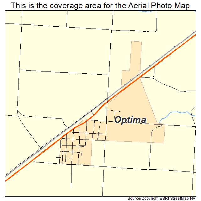 Optima, OK location map 