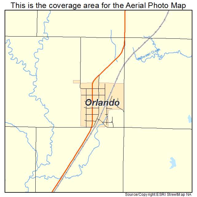 Orlando, OK location map 