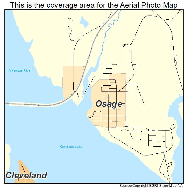 Osage, OK location map 