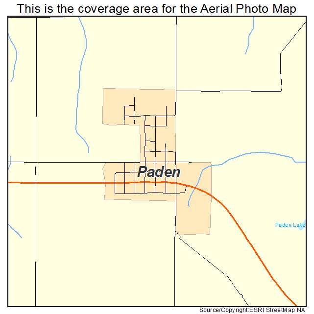 Paden, OK location map 