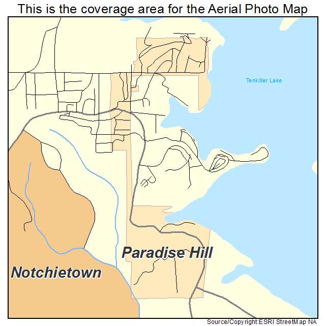 Paradise Hill, OK location map 