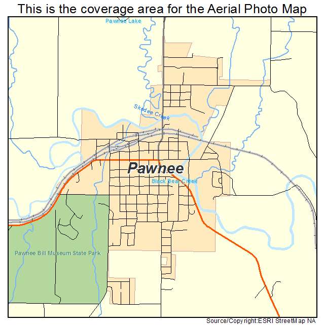 Pawnee, OK location map 