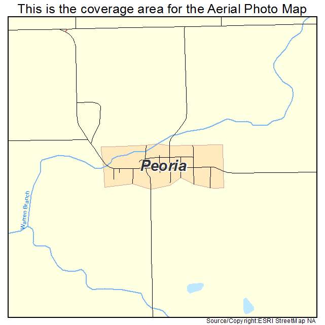 Peoria, OK location map 