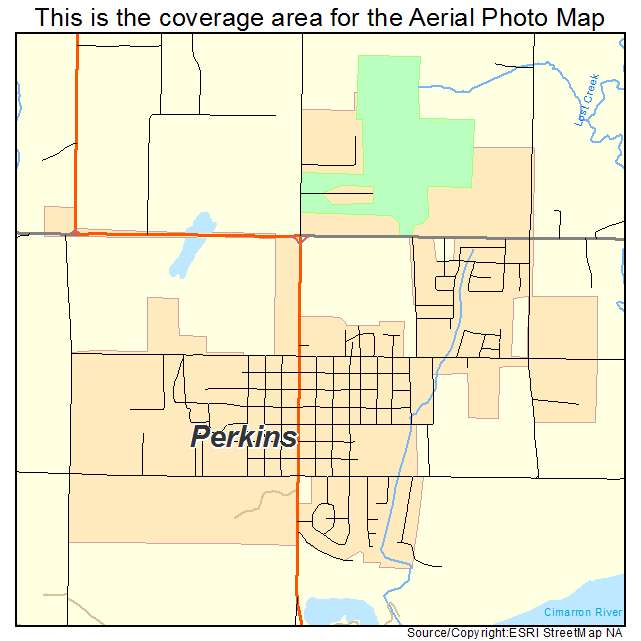 Perkins, OK location map 
