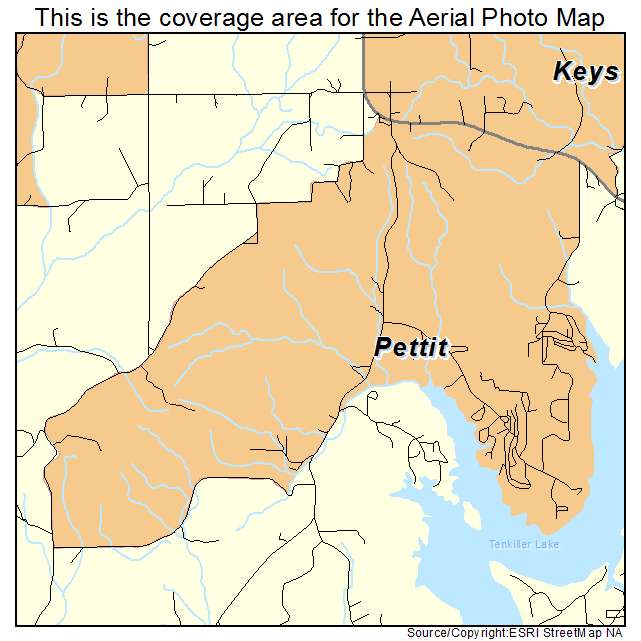 Pettit, OK location map 