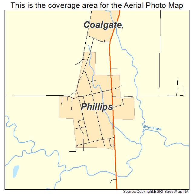 Phillips, OK location map 