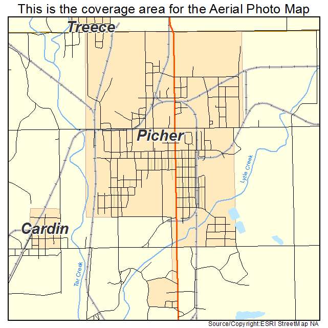 Picher, OK location map 