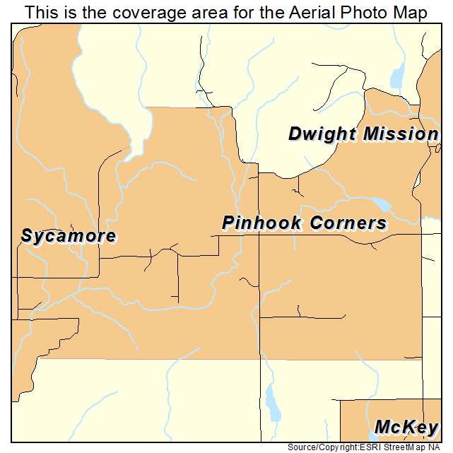 Pinhook Corners, OK location map 