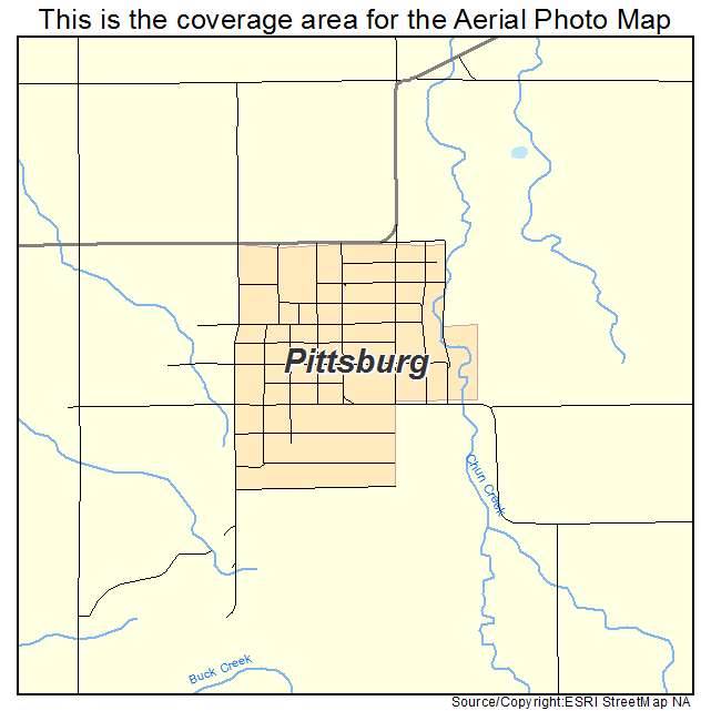 Pittsburg, OK location map 