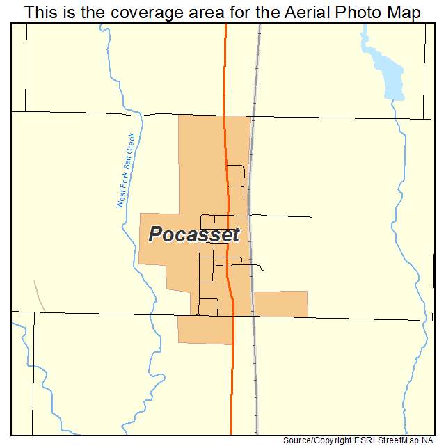 Pocasset, OK location map 