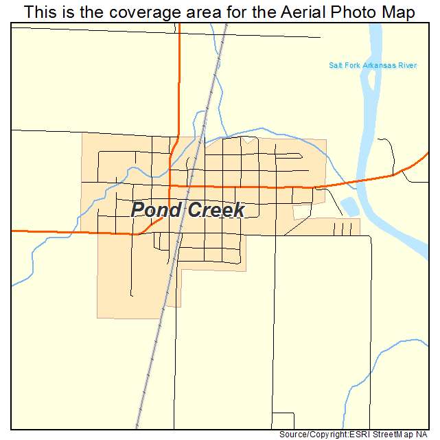 Pond Creek, OK location map 