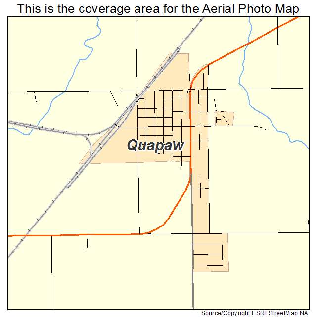 Quapaw, OK location map 