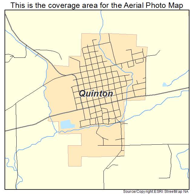 Quinton, OK location map 