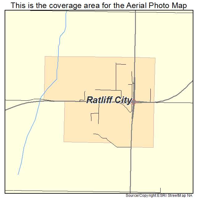 Ratliff City, OK location map 